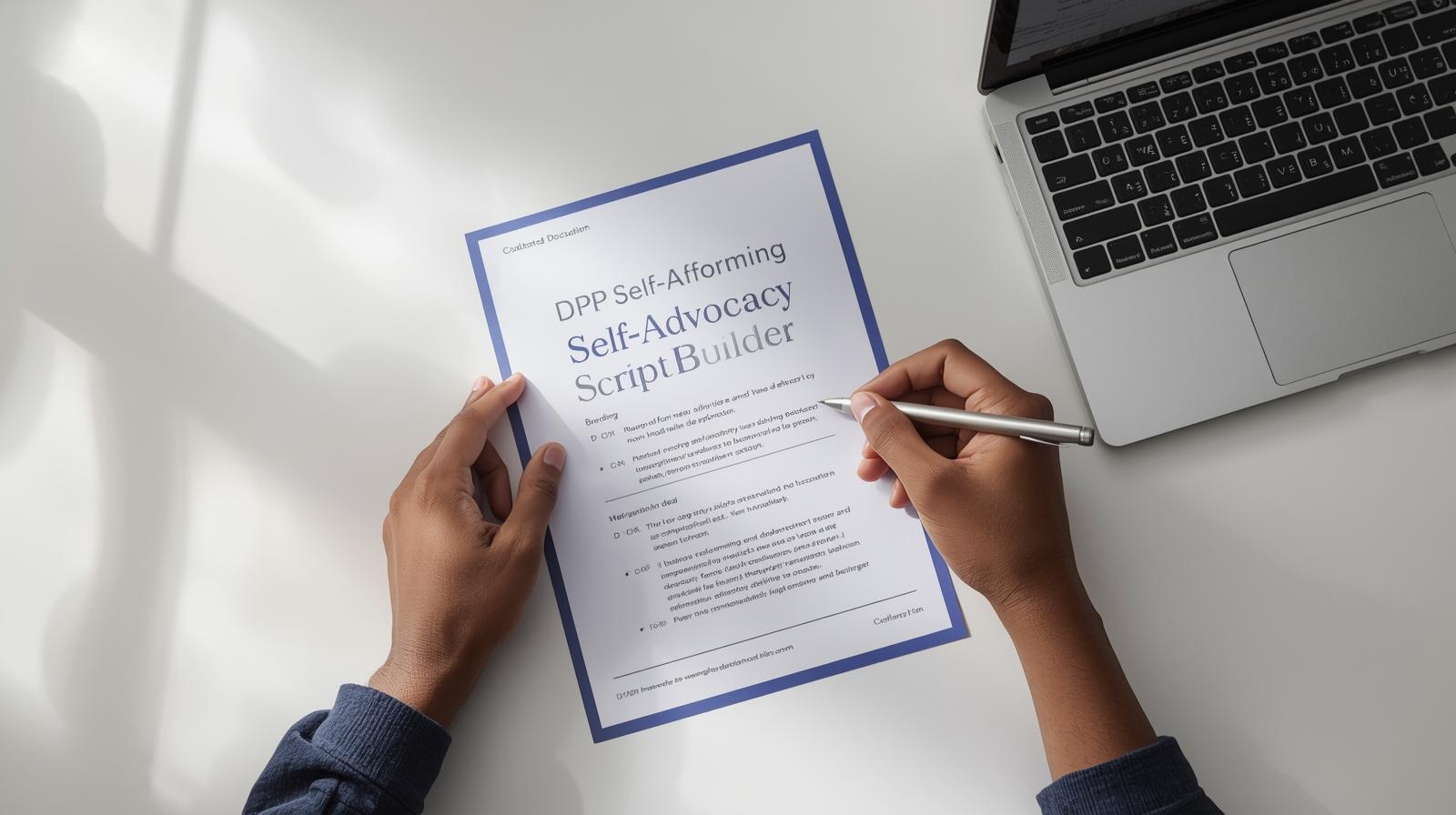 Professional Self-Advocacy Script Hero Image